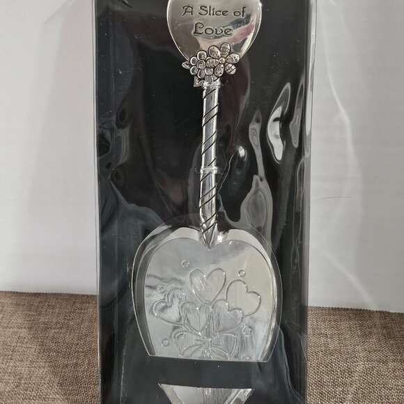 Ganz Heart Cake Server "A Slice of Love" New In Box Heart Shaped Cake Server - Picture 7 of 10